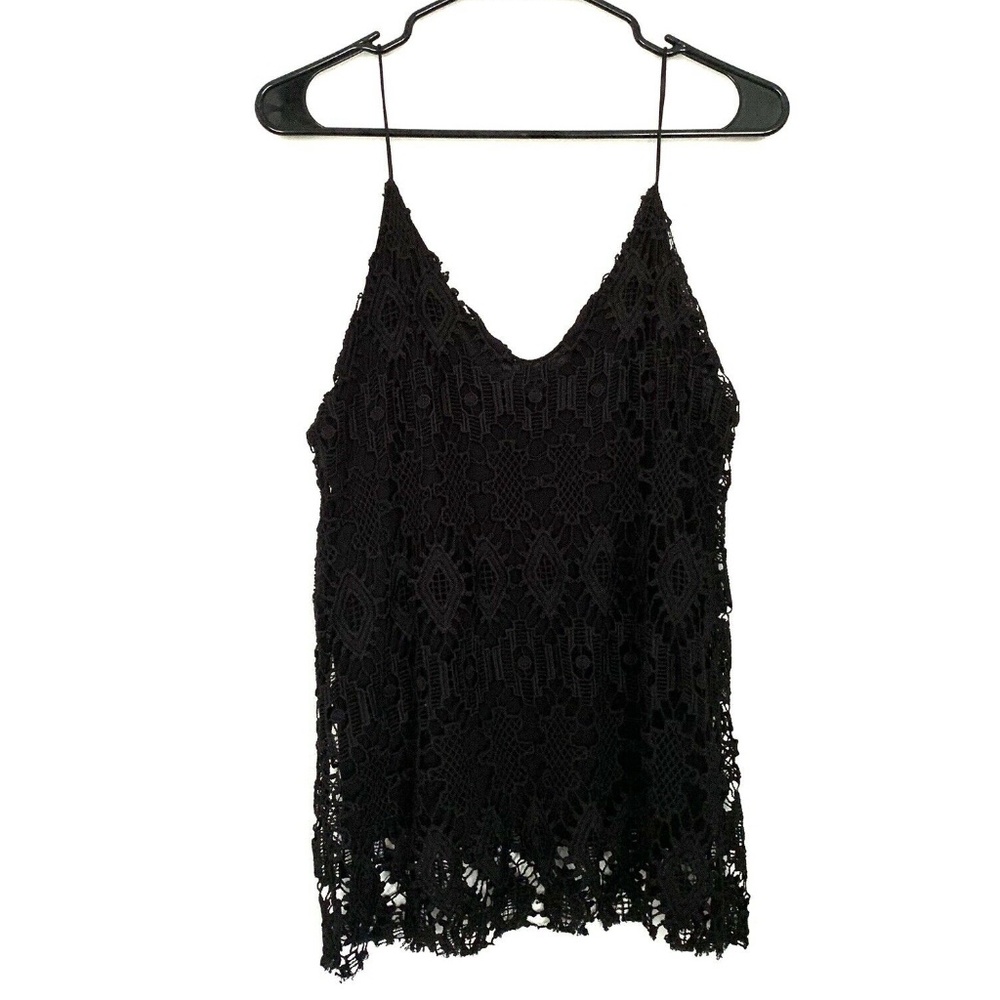 Zara Black Guipure Lace Sleeveless Camisole Top - Picture 6 of 8